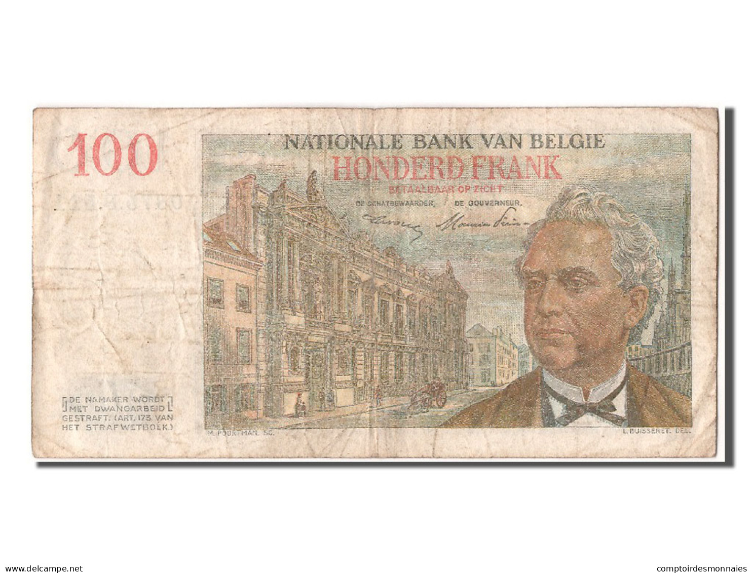Billet, Belgique, 100 Francs, 1952, 1952-09-12, TB+ - 100 Francos