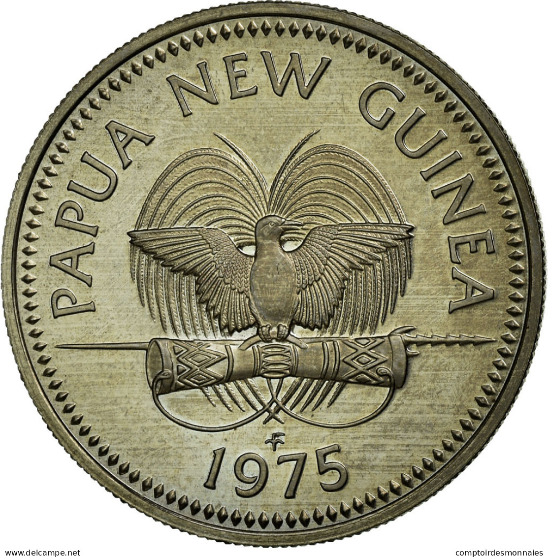 Monnaie, Papua New Guinea, 10 Toea, 1975, SPL+, Copper-nickel, KM:4 - Papúa Nueva Guinea