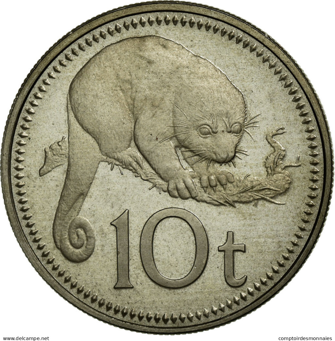 Monnaie, Papua New Guinea, 10 Toea, 1975, SPL+, Copper-nickel, KM:4 - Papúa Nueva Guinea