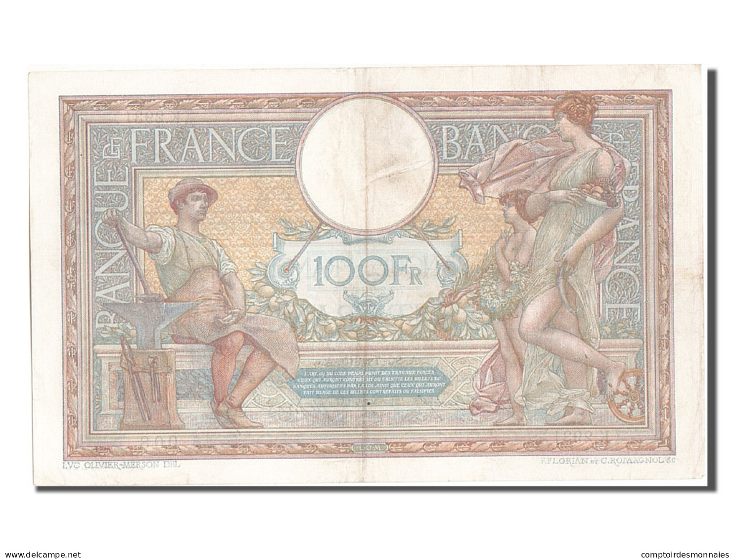 Billet, France, 100 Francs, 100 F 1908-1939 ''Luc Olivier Merson'', 1915, TTB+ - 100 F 1908-1939 ''Luc Olivier Merson''