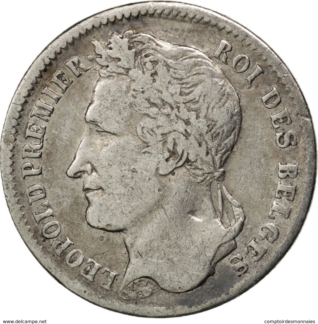 Monnaie, Belgique, Leopold I, 1/4 Franc, 1835, TB+, Argent, KM:8 - 1/4 Franc