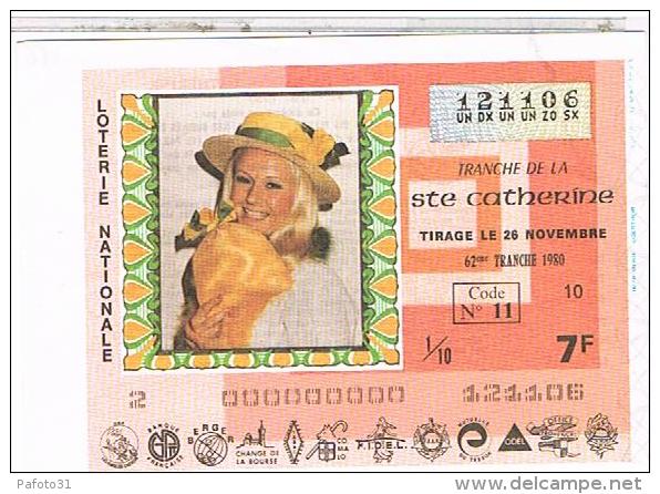 Billets De Loterie.. SAINTE CATHERINE .1980. TTBE....LO416 - Billets De Loterie