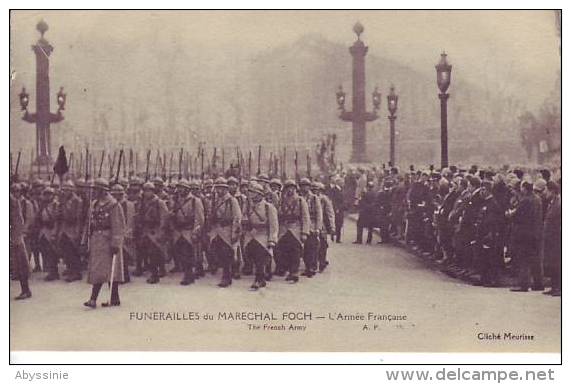 Funérailles Du MARECHAL FOCH - L´armée Française - Papeghin - D9 13 - Funerali