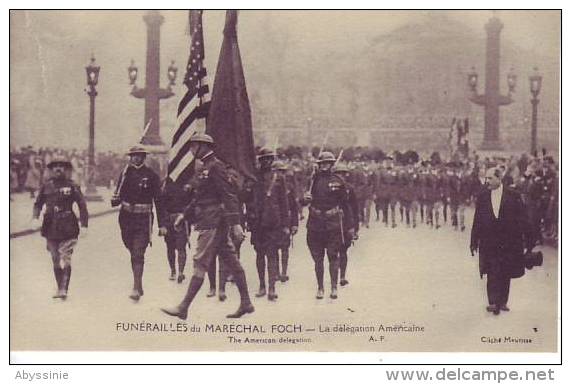 Funérailles Du MARECHAL FOCH - La Délégation Américaine - Papeghin - D9 8 - Funerales