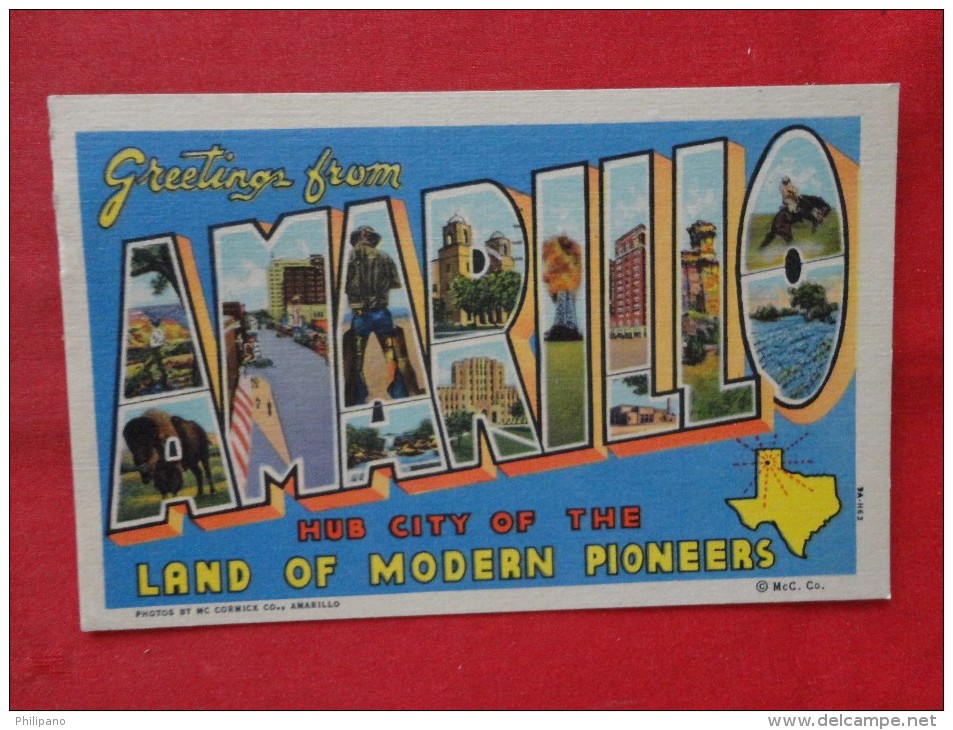 - Texas > Amarillo  Greetings  1953 Cancel  Ref 1218 - Amarillo