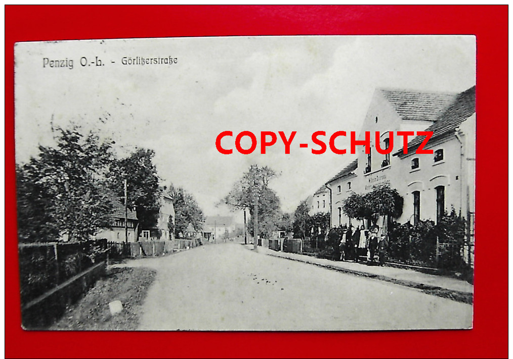 PENZIG Piensk O.L. Görlitz - Materialwarenhdlg. W. SCHRODA Personen - Schlesien