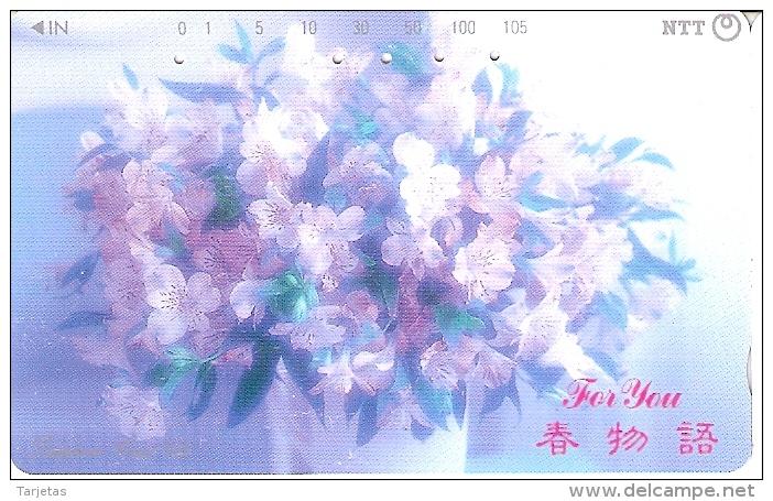 TARJETA DE JAPON DE UNAS FLORES  (FLOWER-FLOR) - Flores