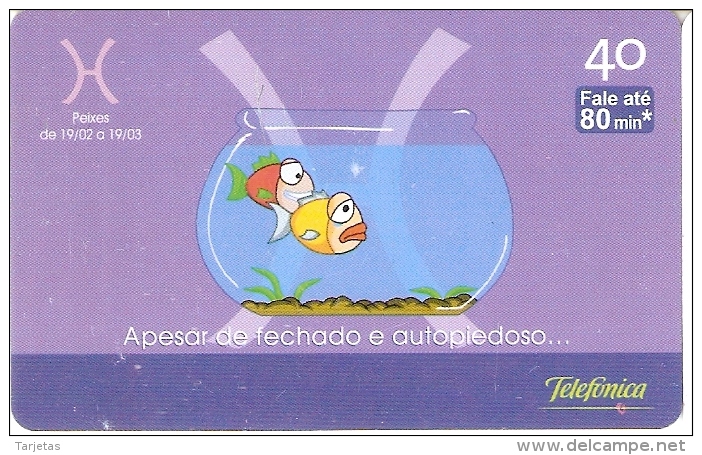 TARJETA DE BRASIL DE PISCIS (HOROSCOPOS)  ZODIACO - Sterrenkunde