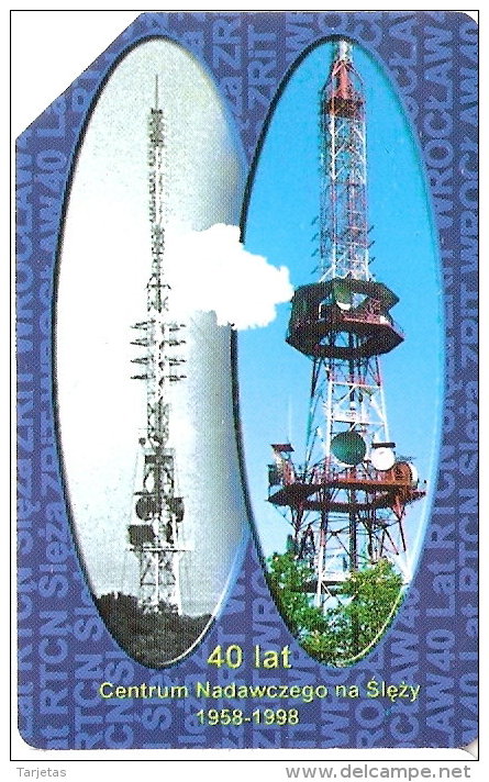 TARJETA DE POLONIA DE UNA ANTENA PARABOLICA PARA SATELITES  (SATELLITE) - Sterrenkunde