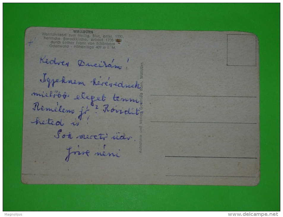 Germany,Walldurn,church,catholic Religion,barock Kirche,Jesus,saints,vintage Postcard - Neckargemuend