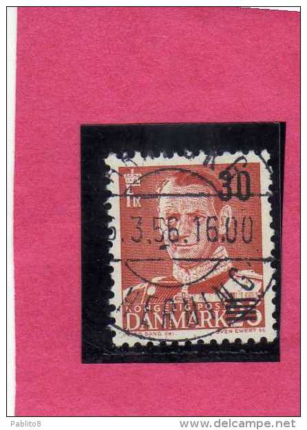 DANEMARK DANMARK DENMARK DANIMARCA 1959 1960 FREDERIK IX PARCEL POST SURCHARGED 30o 30 O ON 25 PACCHI POSTALI USATO USED - Paquetes Postales