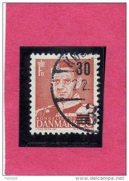 DANEMARK - DANMARK - DENMARK - DANIMARCA 1959 1960 FREDERIK IX PARCEL POST SURCHARGED ORE 30 ON 20 PACCHI POSTALI USED - Paquetes Postales