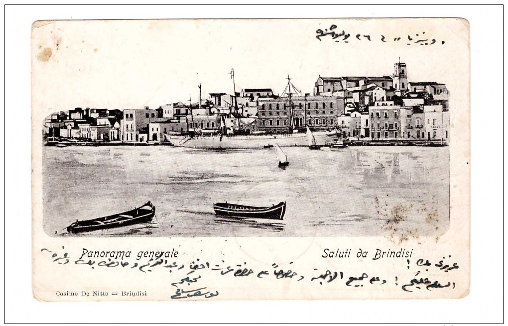 Italie Saluti Da Brindisi 1905 Panorama Generale - Brindisi