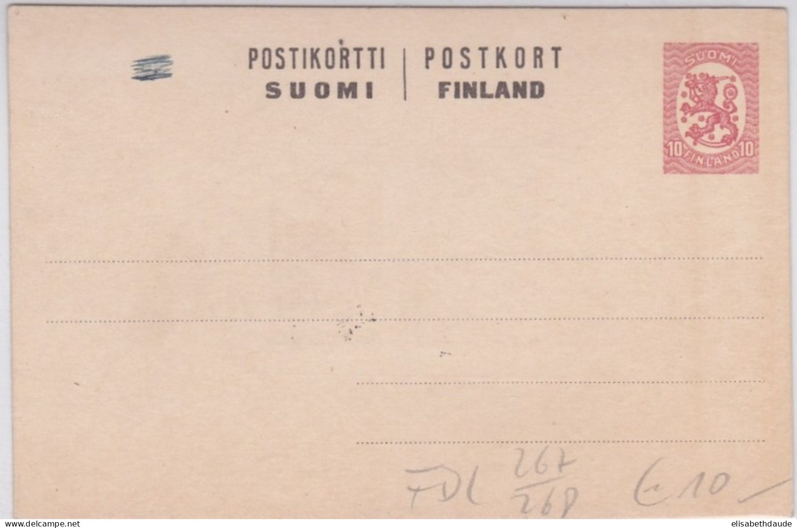 1942 - FINLAND - REPIQUAGE Avec OBLITERATION FDC Sur CARTE ENTIER POSTAL (VOIR DOS) - Interi Postali