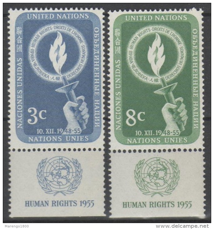 ONU New York 1955 - Diritti Umani - Con Appendice **      (g4558) - Nuevos