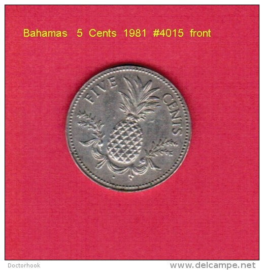 BAHAMAS    5  CENTS  1981  (KM # 60) - Bahama's