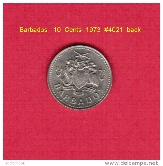 BARBADOS   10  CENTS  1973  (KM # 12) - Barbados (Barbuda)