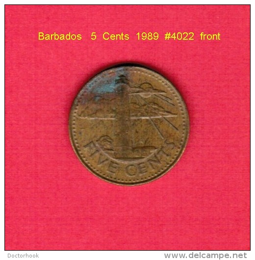 BARBADOS   5  CENTS  1989  (KM # 11) - Barbades