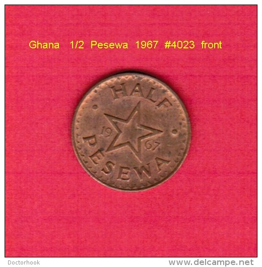 GHANA   1/2  PESEWA  1967  (KM # 12) - Ghana