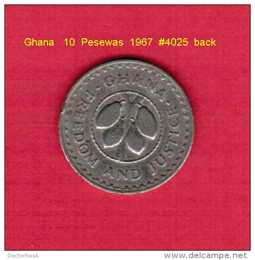 GHANA   10  PESEWAS  1967  (KM # 16) - Ghana