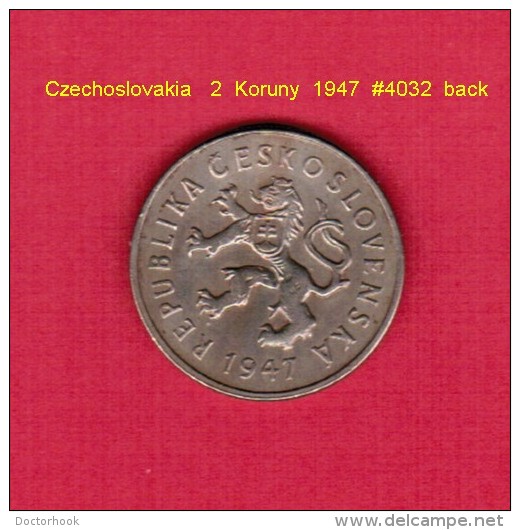 CZECHOSLOVAKIA   2  KORUNY  1947 (KM # 23) - Tschechoslowakei