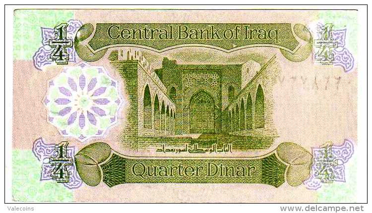 * IRAQ - 1993 -   1/4 Dinar -  P. 77 - UNC Billete Banknote - Irak