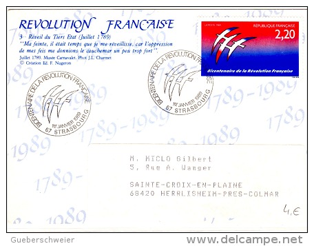 REV-L3 - FRANCE CP FDC Révolution Française - Réveil Du Tiers Etat Juillet 1789 - Rivoluzione Francese