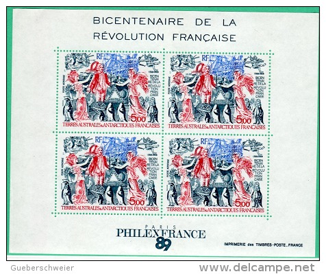 REV-L12 - TAAF Bloc 1 + PA 107 Neufs** Bicentenaire De La Révolution Française - Blocks & Sheetlets