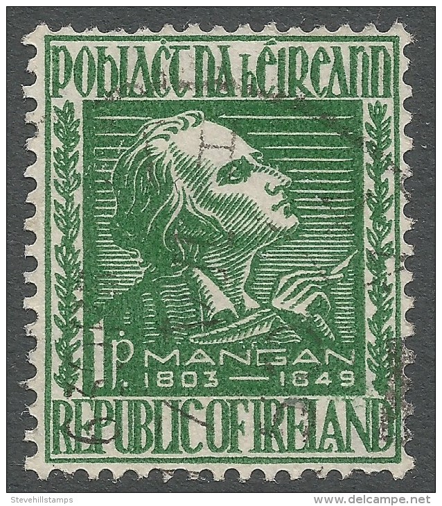 Ireland. 1949 Death Centenary Of James Clarence Mangan. 1d Used. SG 148 - Oblitérés