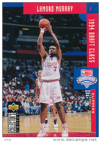 Basket NBA (1994 Draft Class) LAMOND MURRAY (n° 412) Los Angeles Clippers, Collector&acute;s Choice, Upper Deck, Trading - 1990-1999