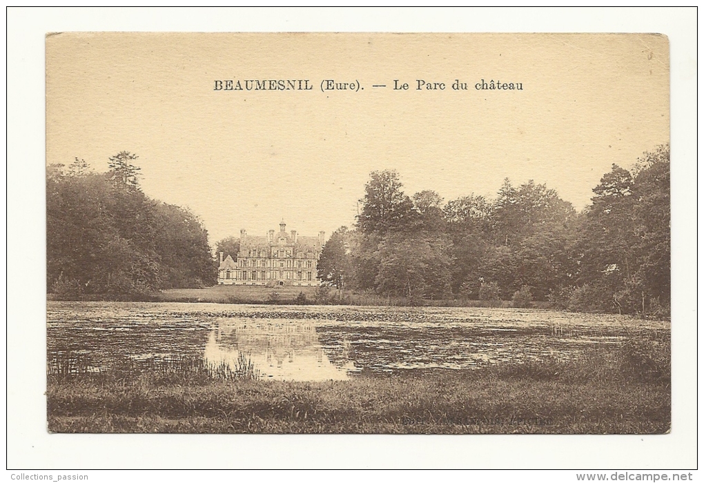 Cp, 27, Beaumesnil, Le Parc Du  Château - Beaumesnil