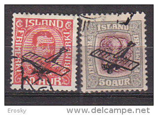 Q1351 - ISLANDE ICELAND AERIENNE Yv N°1/2 - Luchtpost