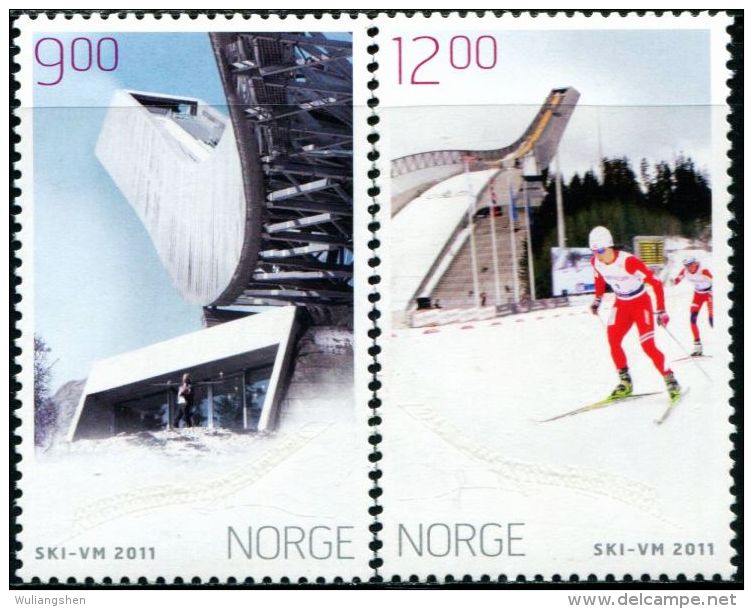 NE3860 Norway 2011 World Ski Championships 2v MNH - Ongebruikt