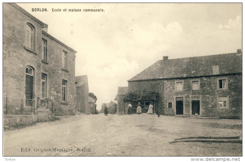 Borlon - Ecole Et Maison Communale - Carte Animée ( Voir Verso ) - Durbuy