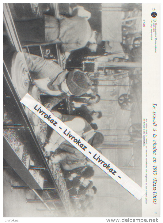 Detroit, Etats Unis, Usines Automobiles Ford, Travail à La Chaîne En 1913, Documentation Photographique N°6012, TBE - Storia