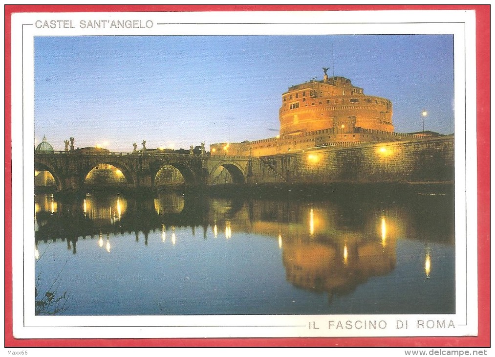 CARTOLINA NV ITALIA - ROMA - Castel Sant'Angelo By Night - Foto Sergio Perretta - 11 X 16 - Castel Sant'Angelo