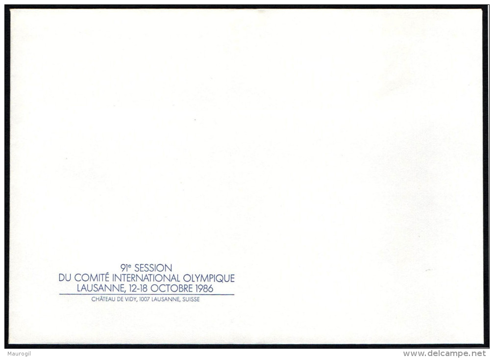 SWITZERLAND 1986 - 91st I.O.C. SESSION IN LAUSANNE - ENVELOPE OF THE ORGANIZING COMMITTEE - Altri & Non Classificati
