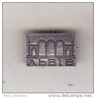 USSR Ukraina Old Pin Badge  - Cities - Lviv ( Lvov) - Cities