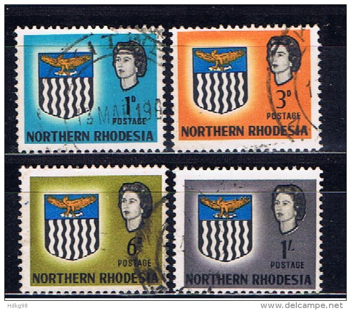 Nordrhodesien 1963 Mi 76 78 80 82 Wappen - Northern Rhodesia (...-1963)