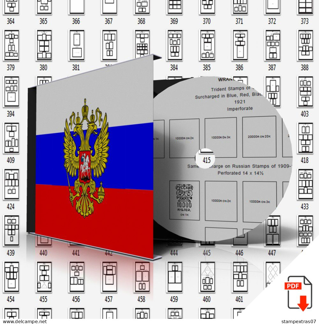 RUSSIA + SOVIET UNION STAMP ALBUM PAGES 1857-2011 (1122 Pages) - Inglés