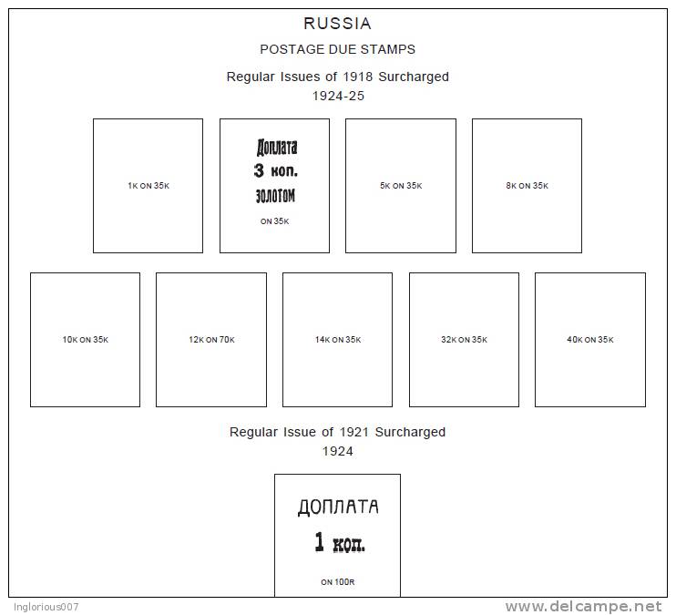 RUSSIA + SOVIET UNION STAMP ALBUM PAGES 1857-2011 (1122 pages)