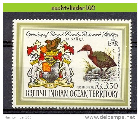 Mmf179 FAUNA VOGELS HONDEN DOGS HUNDE ALDABRA BIRDS VÖGEL AVES OISEAUX BRITISH INDIAN OCEAN TERRITORY 1971 PF/MNH - Other & Unclassified