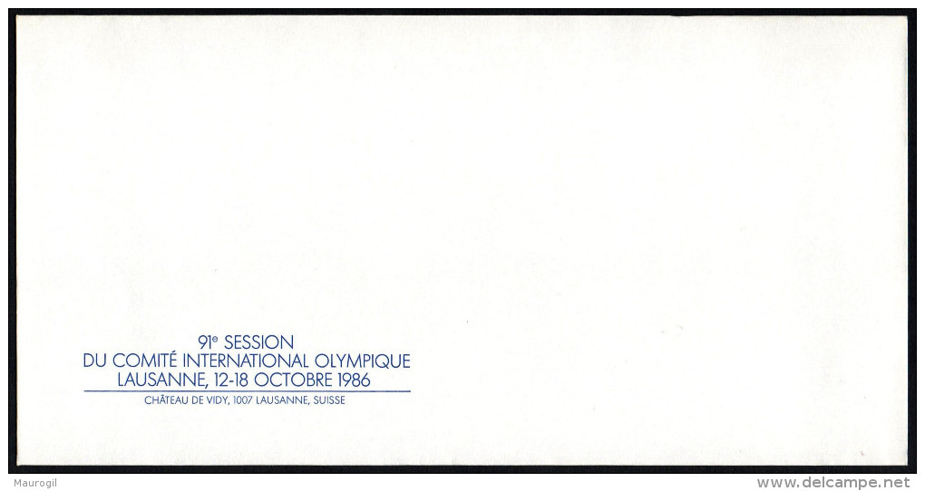 SWITZERLAND 1986 - 91st I.O.C. SESSION IN LAUSANNE - ENVELOPE OF THE ORGANIZING COMMITTEE - Altri & Non Classificati