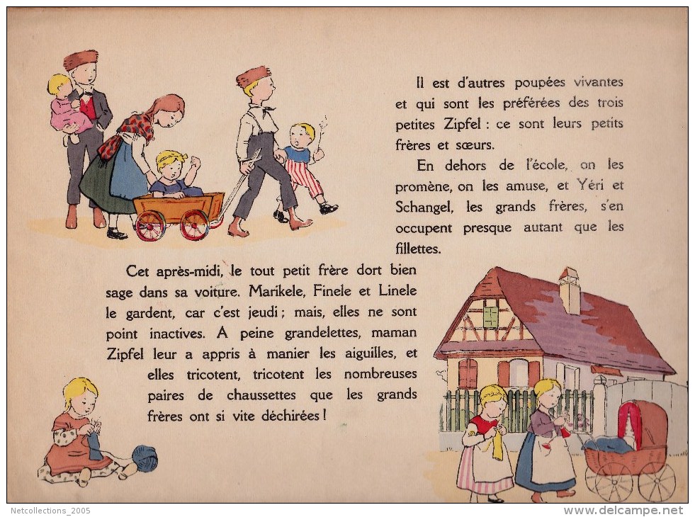 AU BEAU PAYS D'ALSACE - HISTOIRE D'UNE PETITE FAMILLE - Scènes Familières P - Image De LISBETH, Texte De NETT. - LIVRE A - Alsace