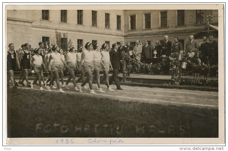 Budapest 1936 Olimpia Real Photo Athletes Foto Hattyu Kalas - Athlétisme