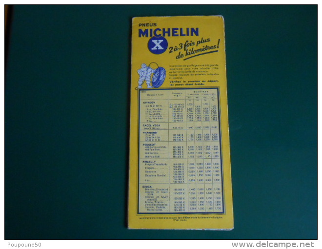 Carte Routière  MICHELIN N: 205  Allemagne    -  édition  1960 - Cartes Routières