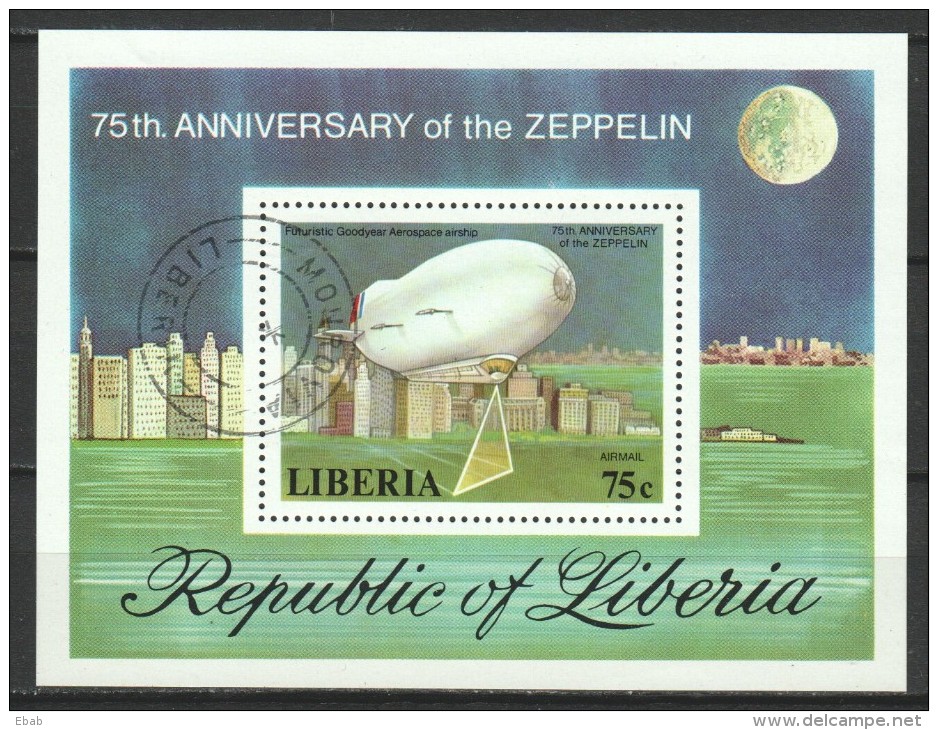 Liberia 1978 Mi Block 89A - Zeppelins