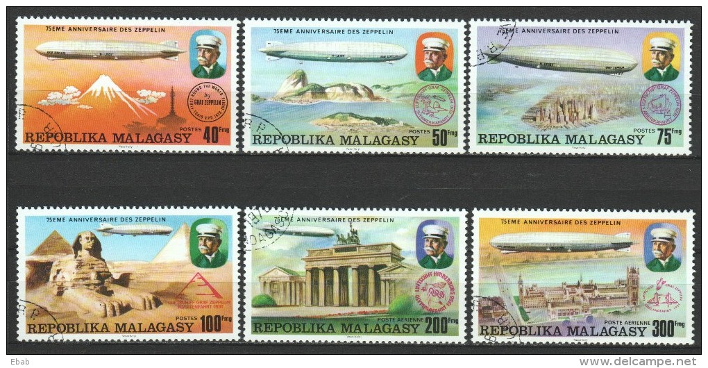 Malagasy 1976 Mi 783-788 + Block 11 - Zeppeline