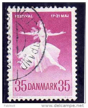 DANEMARK DANMARK DENMARK DANIMARCA 1959 DANISH BALLET DANCER AND MUSIC FESTIVAL, May 17-31 ORE 35o USATO USED OBLITERE' - Used Stamps