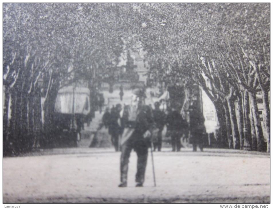 CPA De Clermont L'Hérault  (Hérault)allée De TIVOLI édition Rembal-devant De Magasins Et Un Passant Avec Canne - Clermont L'Hérault